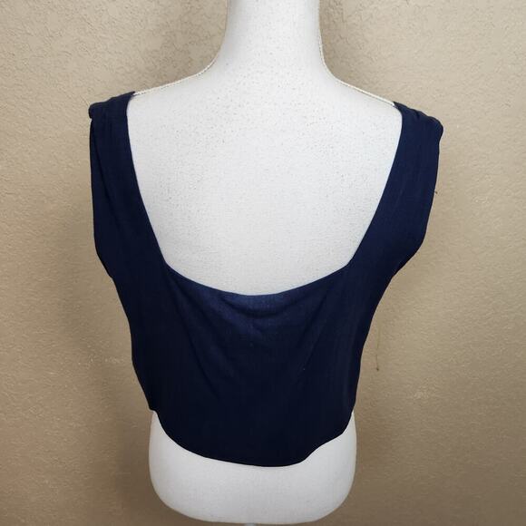 Lucyparis Dark Blue Cropped Tank Size Jr XL NWT (5177) - Picture 2 of 6